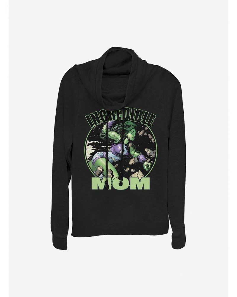 Marvel The Hulk Incredible Mom Cowlneck Long-Sleeve Girls Top $13.29 Tops