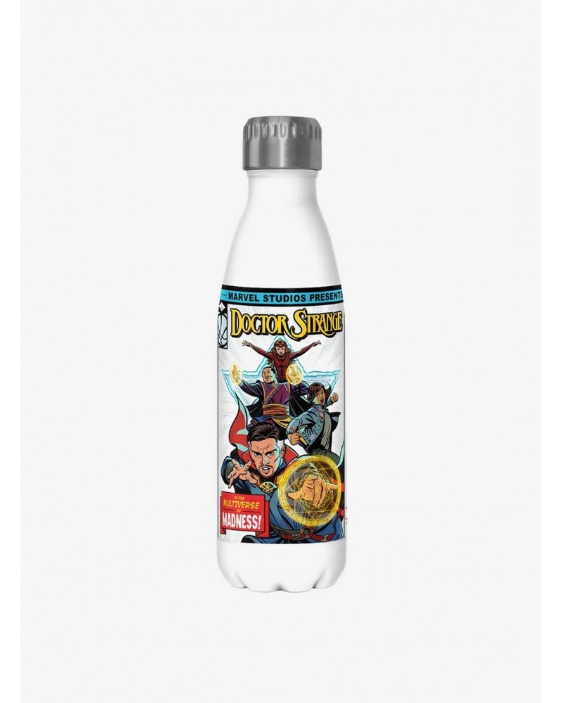 Marvel Doctor Strange in the Multiverse of Madness Comic Cover Stainless Steel Water Bottle $7.57 Water Bottles