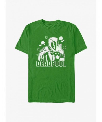 Marvel Deadpool Shamrock Deadpool T-Shirt $6.88 T-Shirts