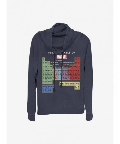 Marvel Periodic Heroes Cowlneck Long-Sleeve Girls Top $10.78 Tops