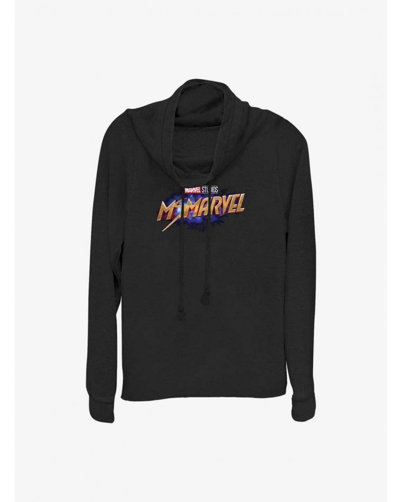 Marvel Ms. Marvel Logo Cowlneck Long-Sleeve Girls Top $12.21 Tops