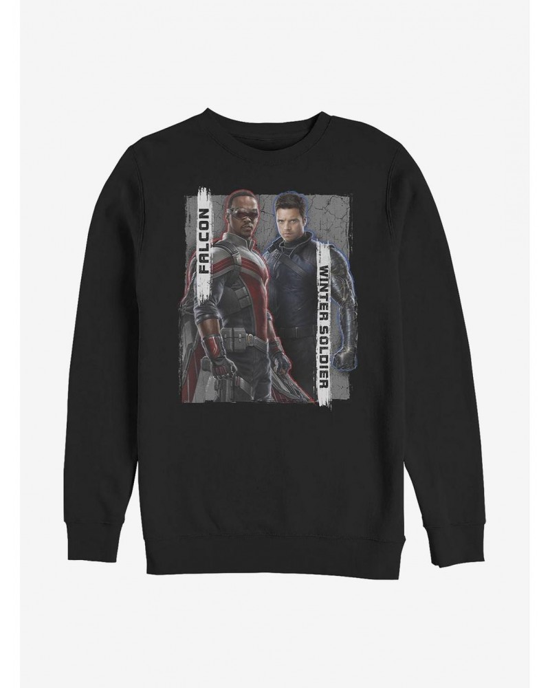 Marvel The Falcon And The Winter Soldier Falcon And Winter Soldier Crew Sweatshirt $10.63 Sweatshirts