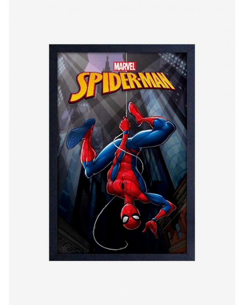 Marvel Spiderman Upside Down Framed Wood Wall Art $7.47 Merchandises