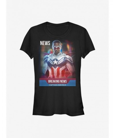 Marvel The Falcon And The Winter Soldier Breaking News Girls T-Shirt $7.17 T-Shirts