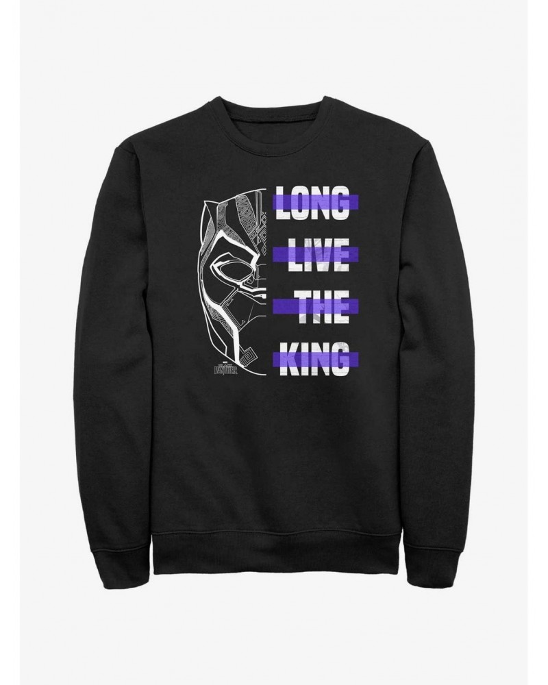 Marvel Black Panther Long Live The King Sweatshirt $12.99 Sweatshirts