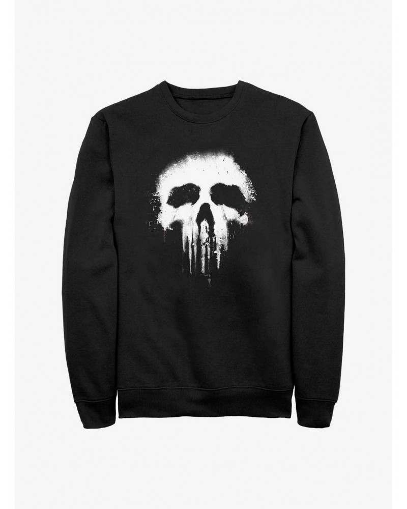 Marvel The Punisher Skull Grunge Sweatshirt $11.81 Sweatshirts