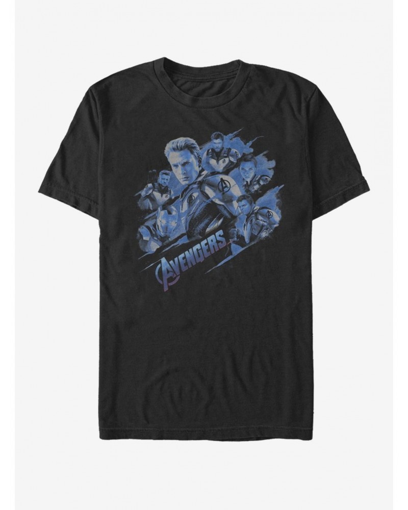 Marvel Avengers: Endgame Cap Blue Shot T-Shirt $8.22 T-Shirts