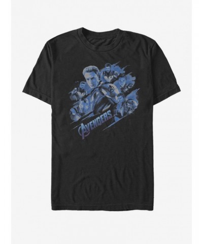 Marvel Avengers: Endgame Cap Blue Shot T-Shirt $8.22 T-Shirts