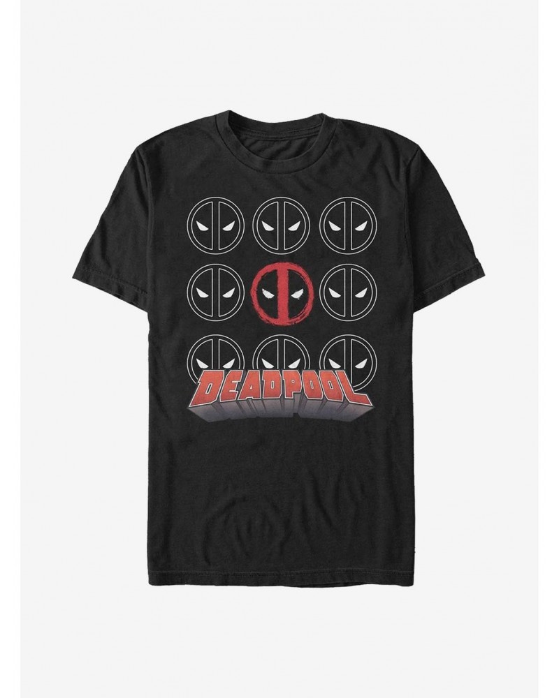 Marvel Deadpool Icon Stack T-Shirt $8.22 T-Shirts