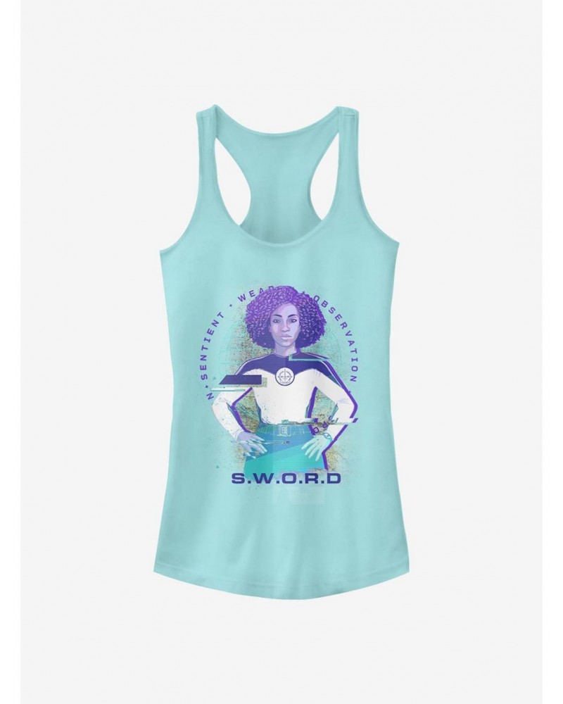 Marvel WandaVision S.W.O.R.D Agent Monica Glitch Girls Tank $9.36 Tanks