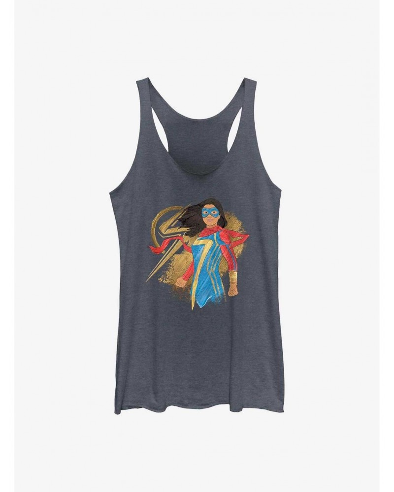 Marvel Ms. Marvel Portrait GIrls Raw Edge Tank $6.42 Tanks