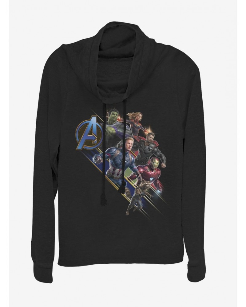 Marvel Avengers: Endgame Avengers Assemble Cowlneck Long-Sleeve Girls Top $12.57 Tops