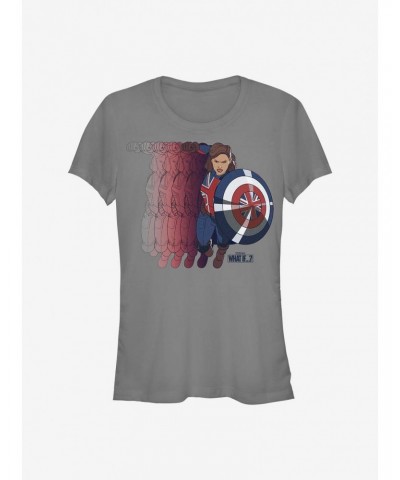 Marvel What If...? Captain Carter Shield Girls T-Shirt $6.97 T-Shirts