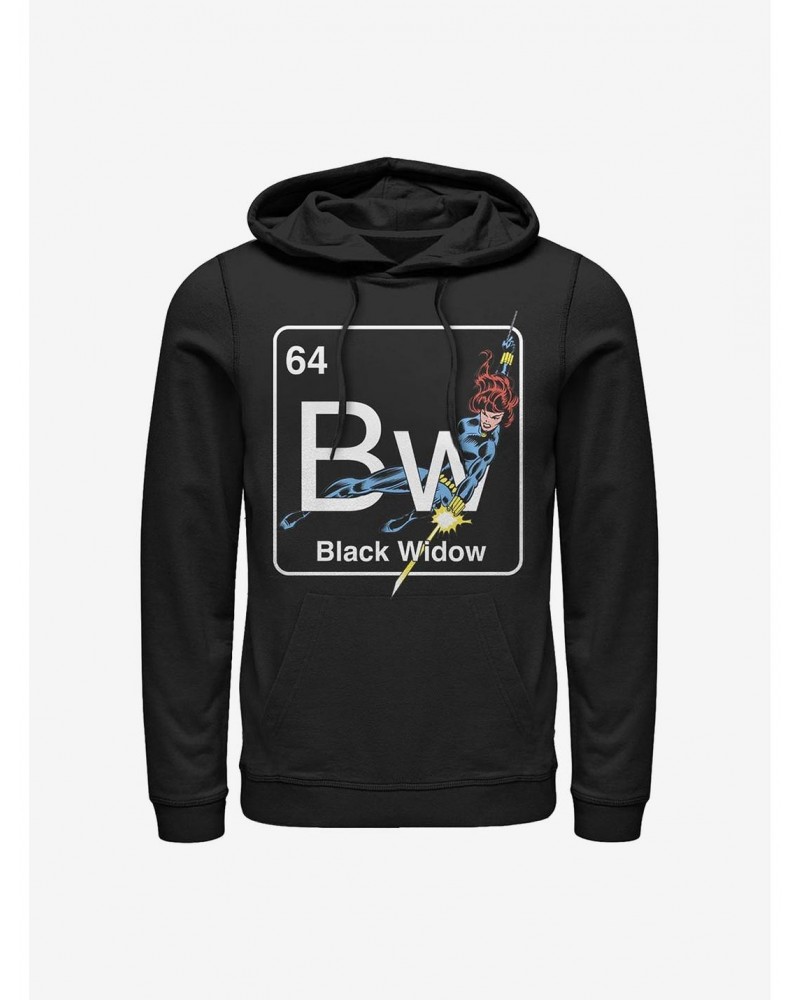 Marvel Black Widow Periodic Black Widow Hoodie $15.45 Hoodies