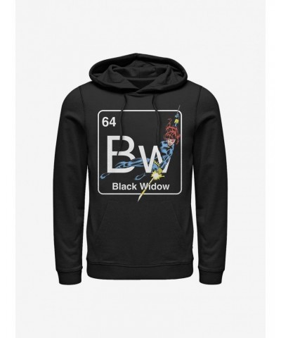 Marvel Black Widow Periodic Black Widow Hoodie $15.45 Hoodies