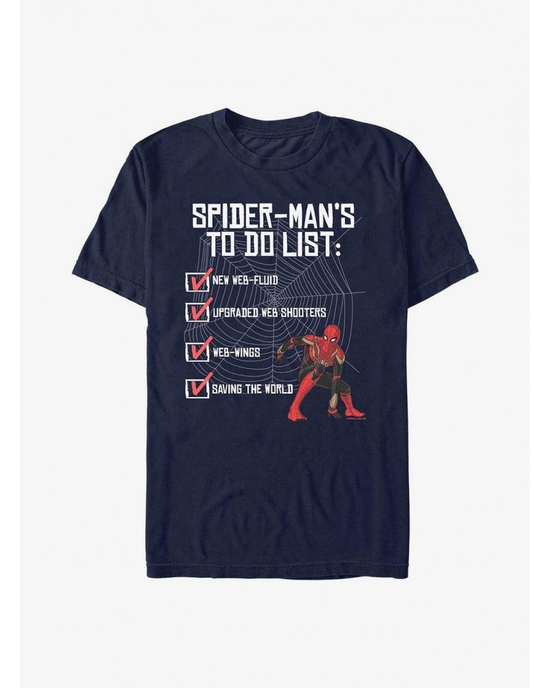 Marvel Spider-Man: No Way Home To Do List T-Shirt $5.74 T-Shirts