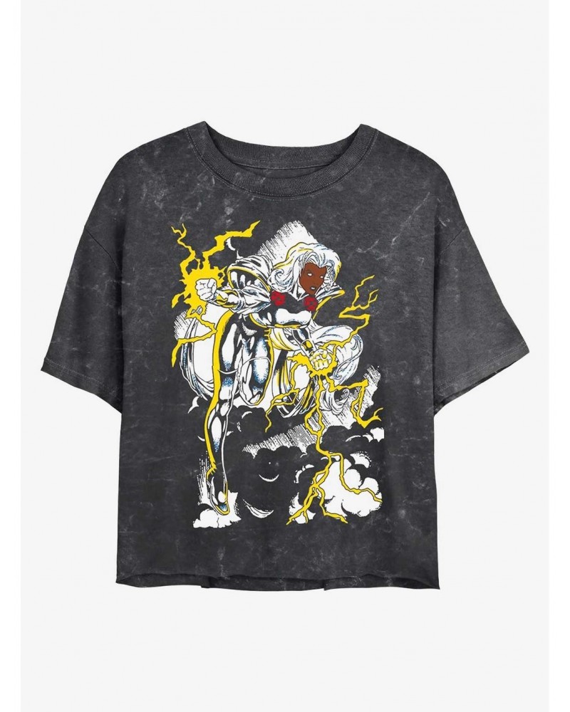 Marvel X-Men Stormin' Mineral Wash Crop Girls T-Shirt $9.71 T-Shirts