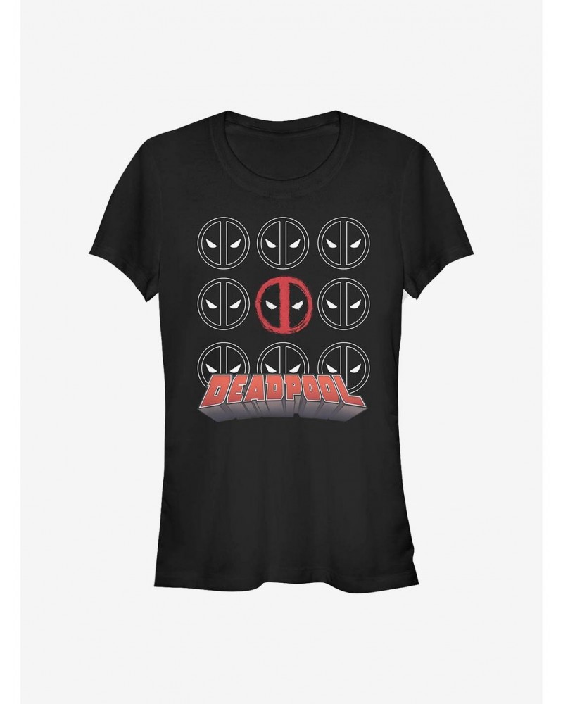 Marvel Deadpool Icon Stack Girls T-Shirt $8.96 T-Shirts