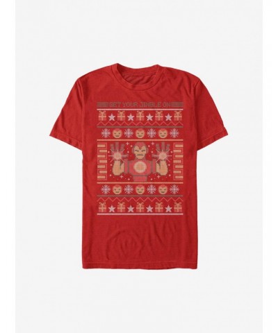 Marvel Iron Man Christmas Pattern T-Shirt $5.93 T-Shirts