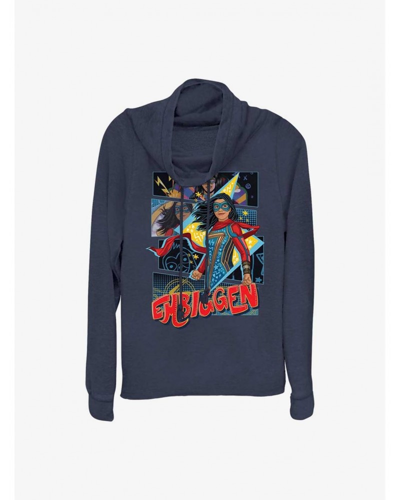 Marvel Ms. Marvel Embiggen Cowlneck Long-Sleeve Girls Top $12.93 Tops