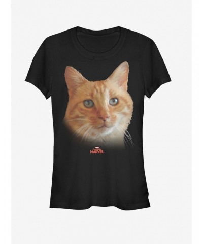 Marvel Captain Marvel Cat Face Girls T-Shirt $9.16 T-Shirts