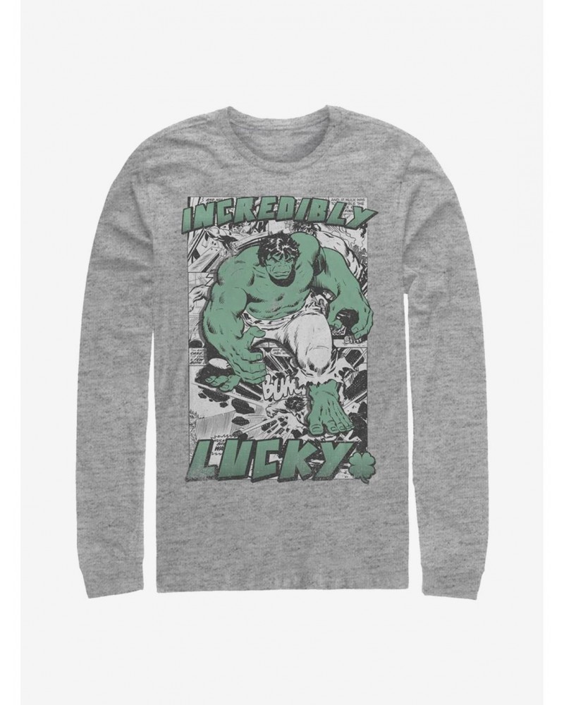 Marvel The Hulk Incredibly Lucky Long-Sleeve T-Shirt $12.63 T-Shirts