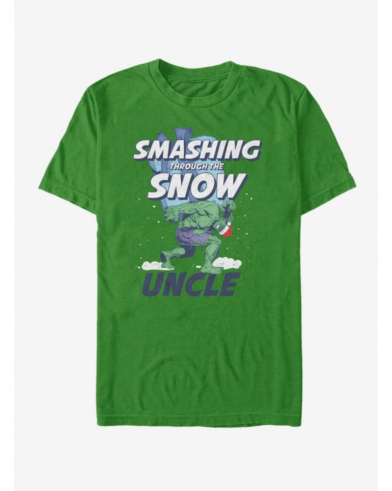 Marvel Hulk Smashing Snow Uncle T-Shirt $6.88 T-Shirts