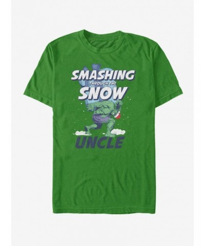 Marvel Hulk Smashing Snow Uncle T-Shirt $6.88 T-Shirts