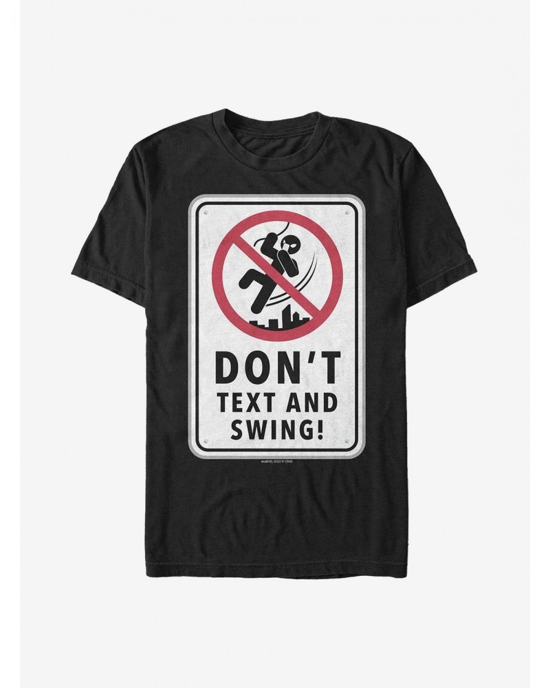 Marvel Spider-Man Text And Swing T-Shirt $7.27 T-Shirts