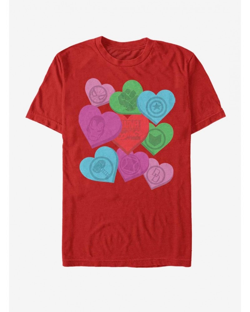 Marvel Avengers Candy Hearts T-Shirt $6.12 T-Shirts