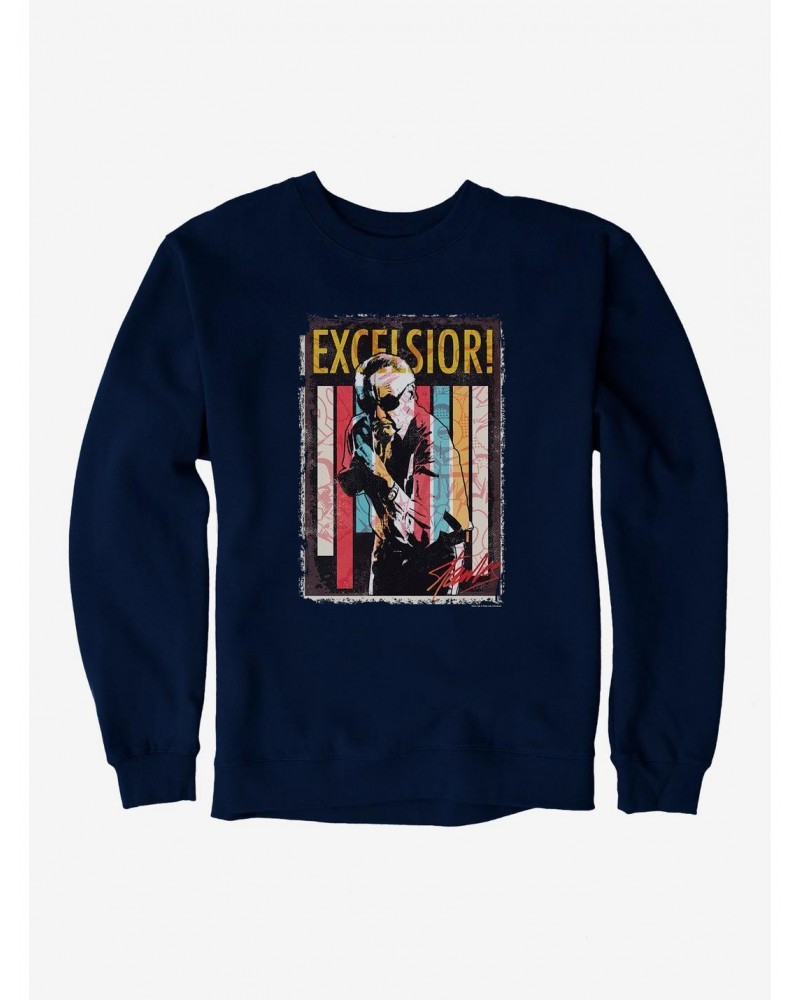 Stan Lee Universe Excelsior! Stripes Sweatshirt $11.81 Sweatshirts