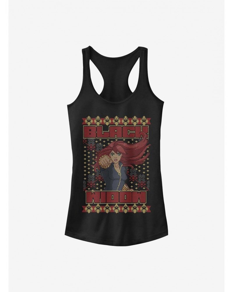 Marvel Black Widow Ugly Holiday Girls Tank $9.96 Tanks