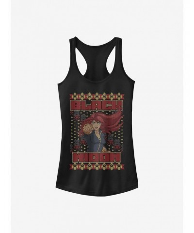 Marvel Black Widow Ugly Holiday Girls Tank $9.96 Tanks