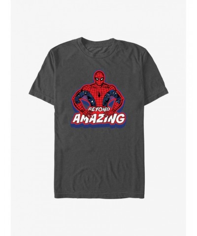 Marvel Spider-Man 60th Anniversary Beyond Amazing Spidey Pose T-Shirt $7.27 T-Shirts