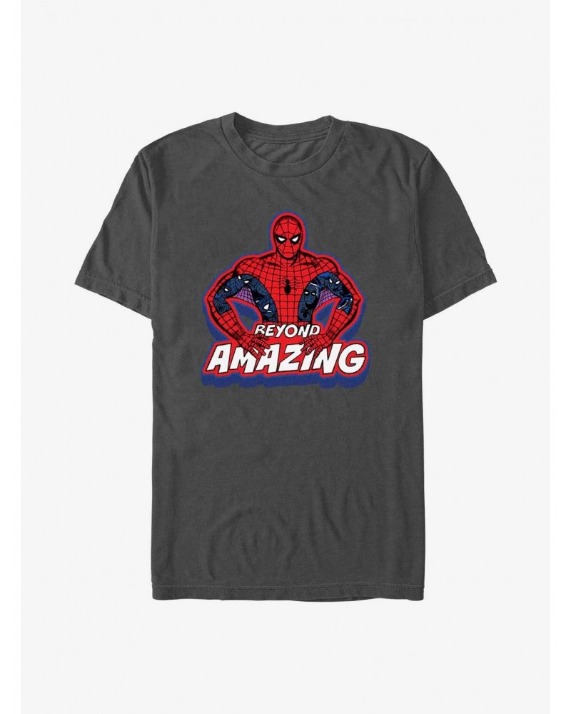 Marvel Spider-Man 60th Anniversary Beyond Amazing Spidey Pose T-Shirt $7.27 T-Shirts