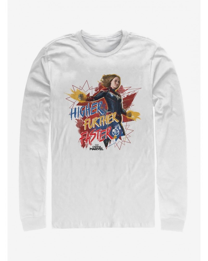 Marvel Captain Marvel Fighter Faster Long-Sleeve T-Shirt $7.90 T-Shirts