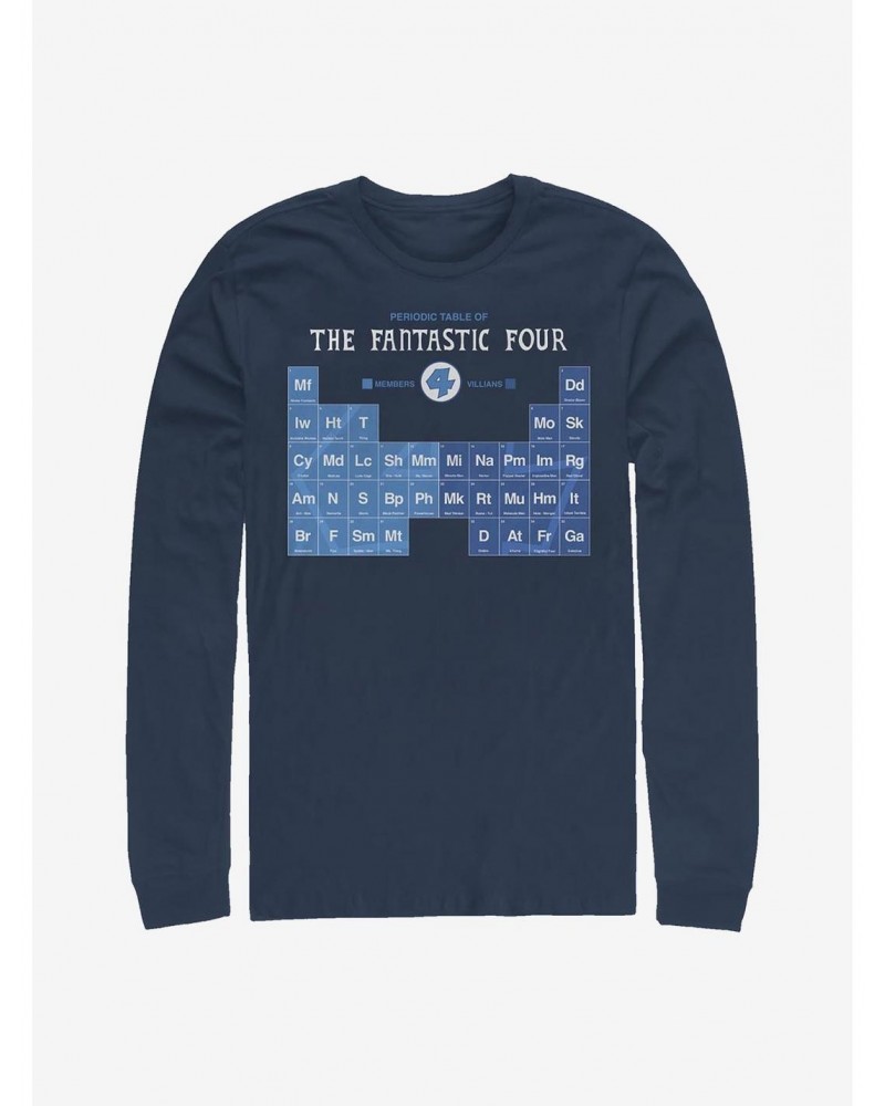 Marvel Fantastic Four Periodic FF Long-Sleeve T-Shirt $9.48 T-Shirts