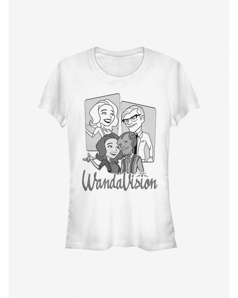 Marvel WandaVision Retro Character Panels Girls T-Shirt $6.57 T-Shirts