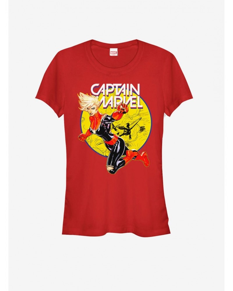 Marvel Captain Marvel Super Ring Girls T-Shirt $8.96 T-Shirts