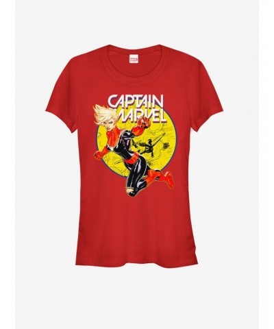 Marvel Captain Marvel Super Ring Girls T-Shirt $8.96 T-Shirts