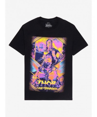 Marvel Thor: Love And Thunder Neon Poster T-Shirt $3.86 T-Shirts