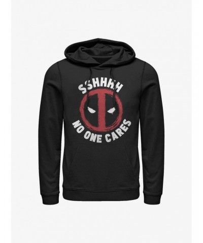 Marvel Deadpool No One Cares Hoodie $14.37 Hoodies