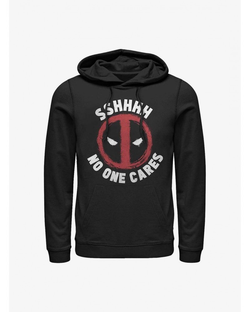 Marvel Deadpool No One Cares Hoodie $14.37 Hoodies