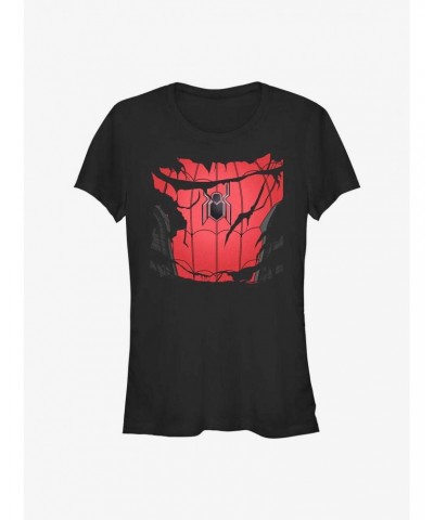 Marvel Spider-Man: No Way Home Torn Suit Girls T-Shirt $8.57 T-Shirts