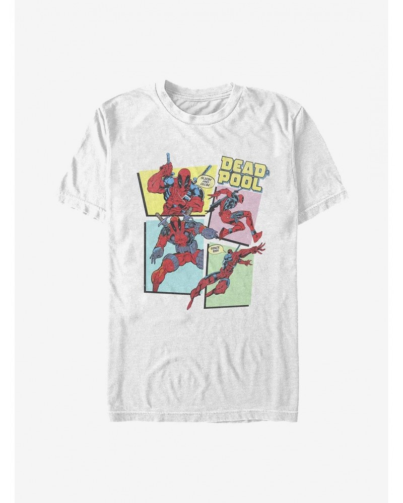 Marvel Deadpool 90's Group Panels T-Shirt $8.41 T-Shirts