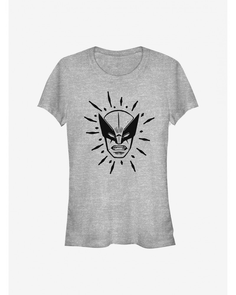 Marvel Wolverine Head Girls T-Shirt $7.37 T-Shirts