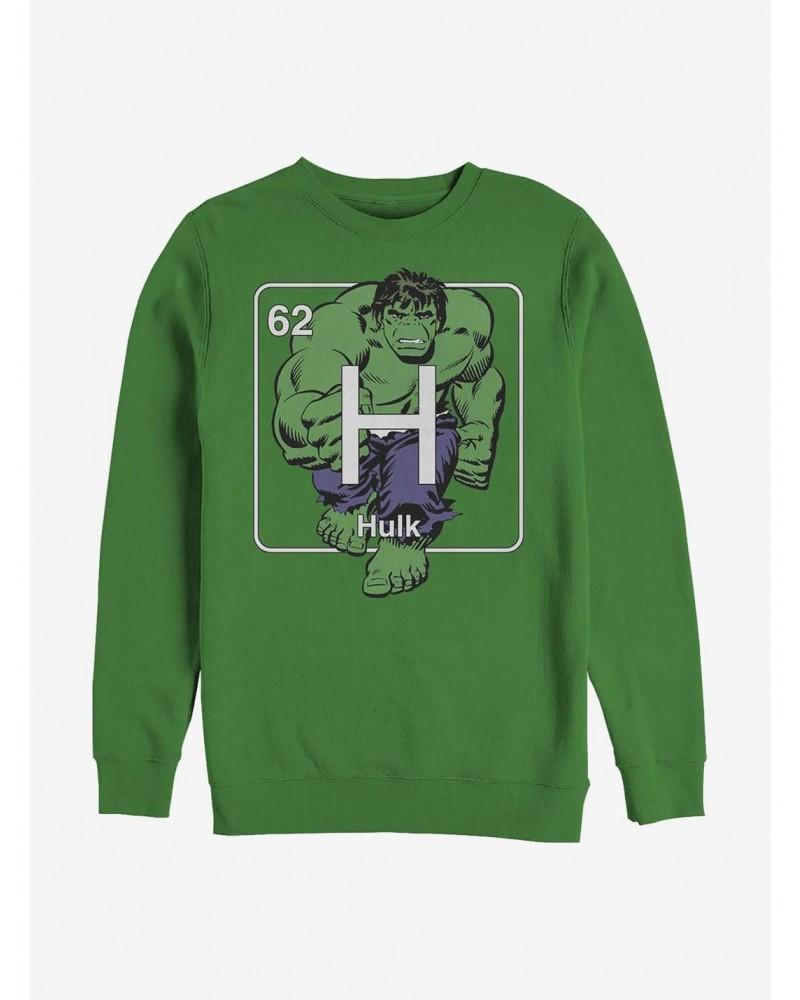 Marvel Hulk Periodic Hulk Crew Sweatshirt $13.58 Sweatshirts