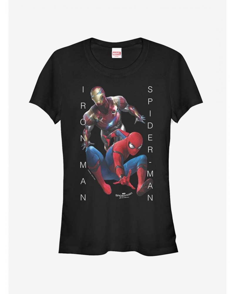 Marvel Spider-Man Homecoming Iron Man Action Girls T-Shirt $8.57 T-Shirts