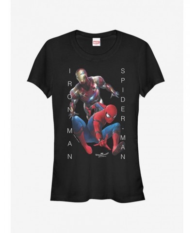 Marvel Spider-Man Homecoming Iron Man Action Girls T-Shirt $8.57 T-Shirts