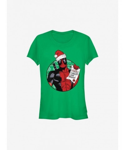 Marvel Deadpool Heroic Grandma Holiday Girls T-Shirt $8.17 T-Shirts